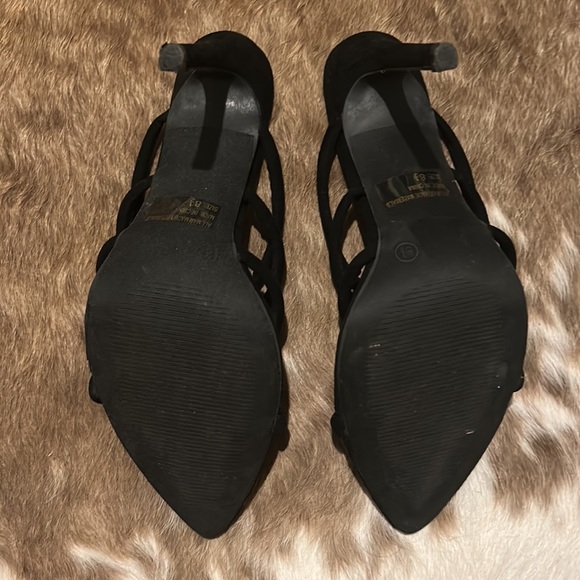 wild diva strappy black pointed toe heel - Picture 4 of 4